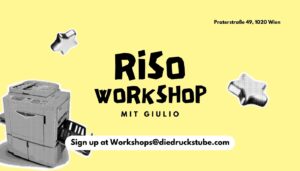 Banner riso workshop mit Giulio in wien
