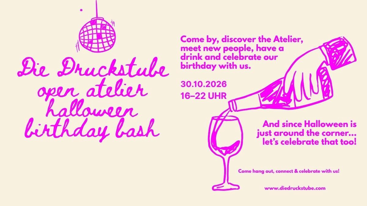open atelier halloween birthday bash poster